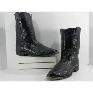 Larry Mahan | Shoes | Larry Mahan Black Ostrich Quill Boots  display picture 3